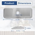 thumbnail image 2 of Silicone Sink Splash Guard, TeqHome 14.56"x5.51" Faucet Splash Mat, Slope Type Faucet Water Catcher Mat, Faucet Handle Drip Catcher Tray Mat for Kitchen Counter and Bathroom Grey, 2 of 11