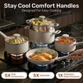 thumbnail image 5 of Granitestone 20 Pc Pots and Pans Set Non Stick Cookware Set with Steamer, Cooking Utensils and Pad Protectors, Stay Cool Handles, Oven and Dishwasher Safe, 5 of 10