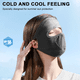 thumbnail image 5 of Máscara de protección solar de seda de hielo de verano, sombrero para el sol de cara completa para exteriores, máscara ligera y transpirable, estilo corto con ala, 5 of 5