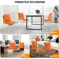 thumbnail image 6 of VINGLI Stacking Chairs Set of 4 Stackable Office Chairs with Metal Sled Base, Ergonomic Plastic Seat, Stacking Chairs for Waiting Room Break Room Banquet Guest, Black, 6 of 6