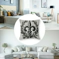 thumbnail image 5 of nygtbtfer  Cushion Covers Retro Letter Paper Fleur De Lis Vintage Style Square Soft,Pillow Cases Decor for Couch Bedroom Sofa Living Pack of 2 Size  White, 5 of 7