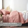 thumbnail image 4 of Davulos King Size Comforter Sets Boho,7 Pieces Bed in a Bag King Pink Bedding Set with Comforter, Flat Sheet, Fitted Sheet, Pillowcases & Shams, 4 of 9
