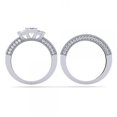 thumbnail image 4 of 2.33 Carat (ctw) 18K White Gold Princess & Round Diamond Ladies Bridal 3 Stone Engagement Ring With Matching Wedding Ban, 4 of 4