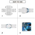 thumbnail image 6 of FKELYI Art Blue Geometric Print Tissue Box Cover Snap Button Design Tissue Box Holder Facial Paper Organizer Holder PU Leather Home Bathroom Office Decor, 6 of 7