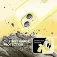 thumbnail image 6 of Compatible with iPhone 15 Plus Case, with Built-in 9H Tempered Glass Screen Protector + 2X Camera Lens Protector, Dustproof Cover Designed Full Body Rugged Shockproof Case 6.7", Light Yellow, 6 of 14