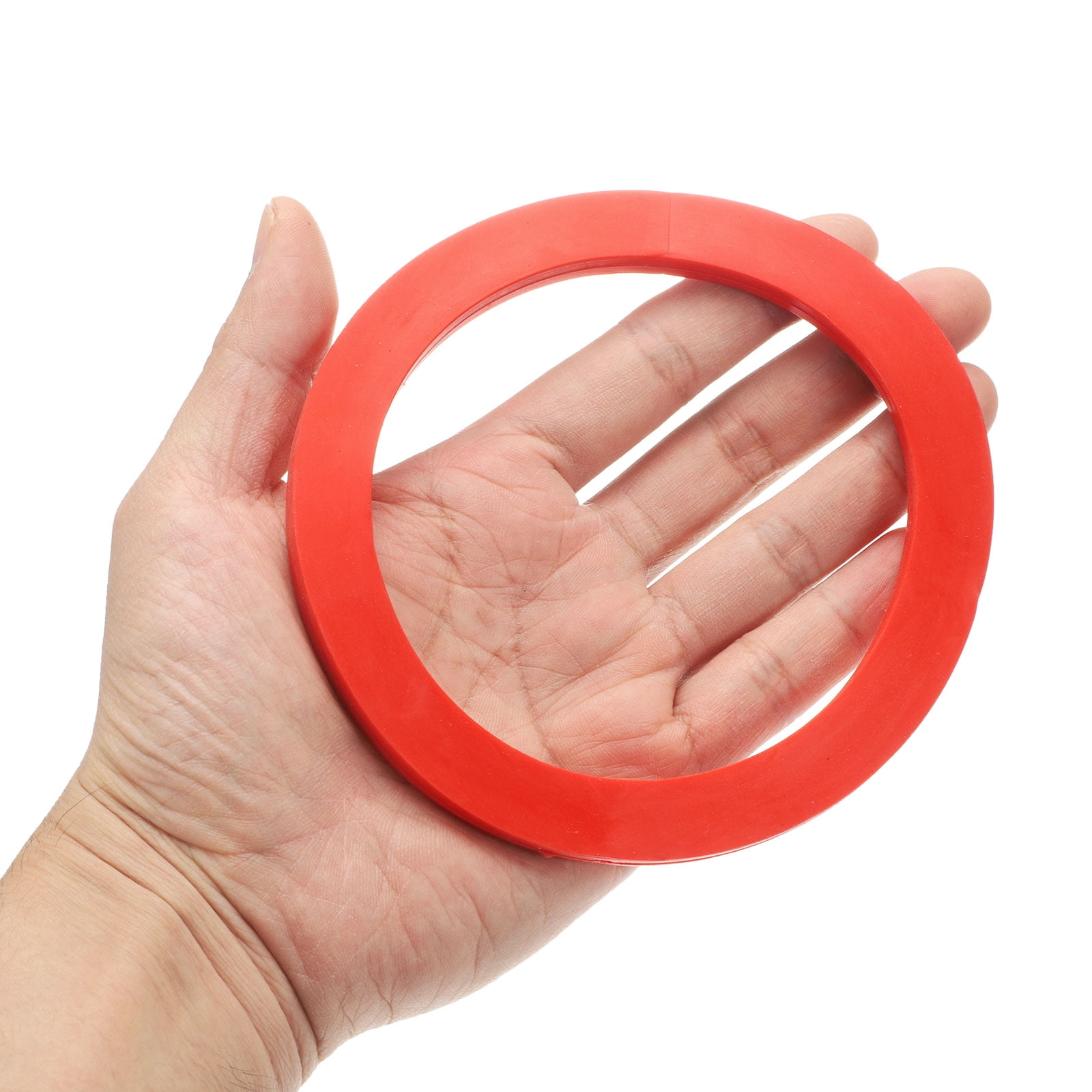 12 Pcs Solid Silicone Flat Washer DN100 4 13/16" OD x 4" ID x 1/4" Thickness Large Washers, Red
