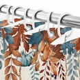 thumbnail image 6 of Shower Curtain 72"W x 84"L Thanksgiving Pumpkins Maple Leaves Burlap Texture Fabric Shower Curtains Set with Hooks Water Repellent Bathroom Curtains Machine Washable Bathroom Accessories, 6 of 6