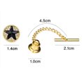 thumbnail image 2 of Wedding Tie Tack Creative Rhinestone Star Tie Tack Clutch Tie Pin with Chain, 2 of 3