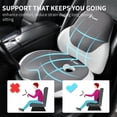 thumbnail image 3 of Florich Seat Cushion and Lumbar Support Headrest Pillow for Car Office Chair, Ergonomic Memory Foam Chair Cushion, Sciatica&Back&Tailbone Pain Relief Cushion, Pink, 3 of 8