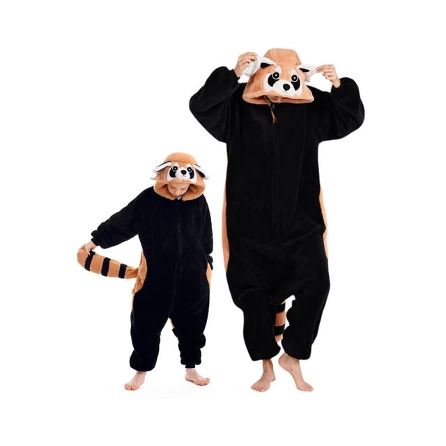 Pijama DarkCom Giant Panda Mono para niños de franela de 4 a 5 años