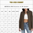 thumbnail image 3 of VDJ Button Down Shirts for Women Dressy Casual Solid Color Long Sleeve Collared Blouse Office Work Tops with Pockets Size M, 3 of 9