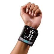 HealthSmart Digital Wrist Blood Pressure Monitor, Talking Function, 120-Reading Memory for 2 Users, FSA HSA Eligible
