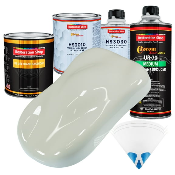 Arctic White Premium Quart URETHANE BASECOAT CLEARCOAT Car Auto Body Paint Kit