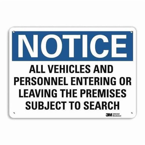Lyle Notice Sign,10 in x 14 in,Aluminum U5-1058-RA_14X10