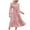 Pink, variant on Lindreshi Fall Dresses for Women 2025 Homecoming Dresses Women's Fashion Casual Solid Long Sleeve V-Neck Bandage Long Dress