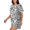 thumbnail image 2 of Naloa Fall Forest Women's Short-Sleeved Pajama Set, Loungewear, Summer pajamas, Breathable Cozy - 4X-Large, 2 of 9