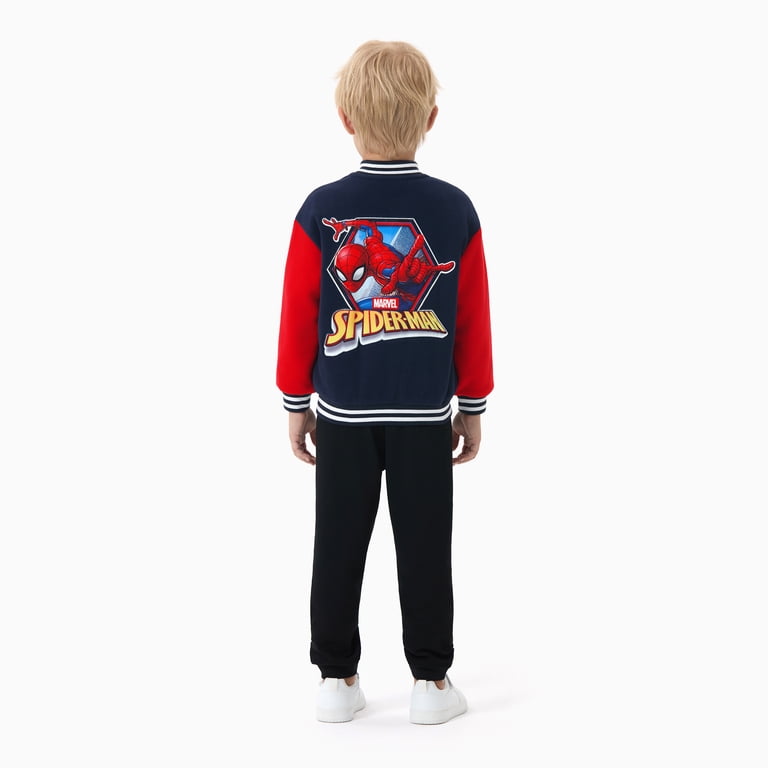 Marvel Spider-Man Boys Fleece Varsity Jacket photo 7