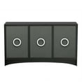 thumbnail image 4 of Curved Design Sideboard Cabinet, Storage Cabinet with Three Doors and Adjustable shelves, Console Table Credenza for Dining Room, Living Room, Entryway, Kitchen, 4 of 10