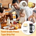thumbnail image 2 of Effortless No-Drip Honey Dispenser, Clear Glass Syrup Jar Container with Stand, One-Hand Press-Type Maple & Liquid Condiment Server, Mess-Free Breakfast Accessory, 2 of 8
