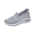 thumbnail image 2 of Dlongli Women's Slip-On Orthopedic Shoes Breathable Mesh Knitted Walking Shoes Arch Support Non-Slip Sole Lightweight Low-Top Design for All-Day Comfort, 2 of 5