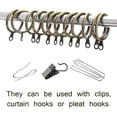 thumbnail image 2 of 20 pcs Metal Curtain Rings with Eyelet, 1-1/4 inch Inner Diameter,Fits Up to 1 Inch Rod(Bronze, 1-1/4 inch), 2 of 5