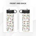 thumbnail image 3 of Easygdp Pretty Floral With Leaves 18oz Sports Insulated Kettle With Straw Insulated Water Bottle For Running Hiking Cycling Climbing Man'S Womens Sports Water Bottle, 3 of 8