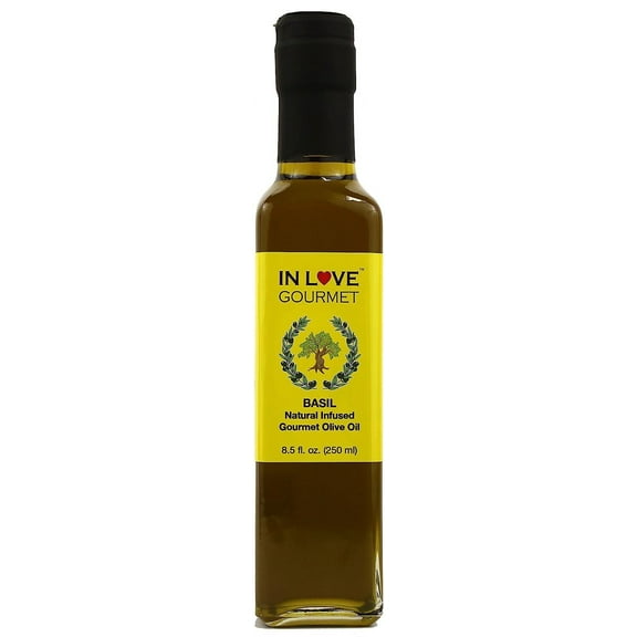In Love Gourmet Basil Natural Flavor Infused Olive Oil 250ML/8.5oz Extra Virgin Basil Olive oil
