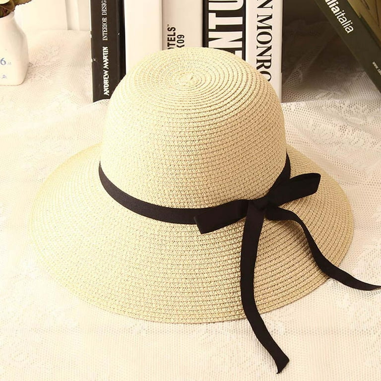 New Women Hat Foldable Sun Hat Small Brim Travel Hats For Women Pop Straw  Hat