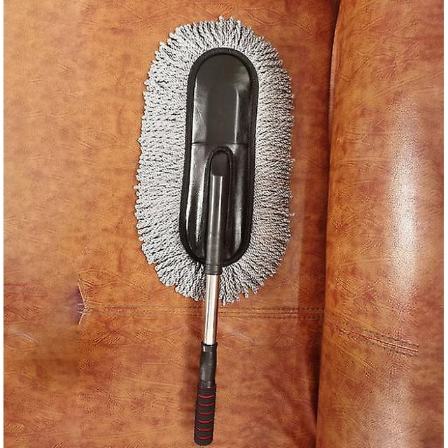 Plumero De Microfibra Para Limpieza De Coches, Cepillo Para Polvo De Coche, Suministros Para Exterior, Plumero De Coche, Limpiador Interior Con Mango Retráctil Largo Para Atrapar El Polvo Y El Po