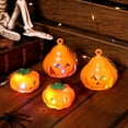 thumbnail image 3 of Pumpkin Necklace Glowing Pumpkin Hummingbird Stained Glass Pattern Large Decorative Beads Garland Holiday Decorations Christmas Christmas Garland Decorations for Door Light Garland Plug in, 3 of 3
