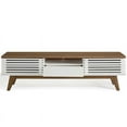 thumbnail image 5 of Allora Modern Particleboard Wood TV Stand for TVs up to 59" in White/Walnut, 5 of 10