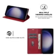 thumbnail image 2 of Allytech Galaxy S25 Ultra Wallet Case with Cards Holder, PU Leather RFID Blocking Shockproof Flip Cover Stand Anti-Scratch Retro Business Wallet Case for Samsung Galaxy S25 Ultra - Red, 2 of 7