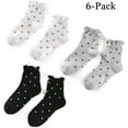 thumbnail image 7 of CHUNTIAN Mary Womens Socks, Ruffle Casual Ankle Socks Breathable Cool Cotton Knit Lettuce Crew Sock 6 Pack, 7 of 7