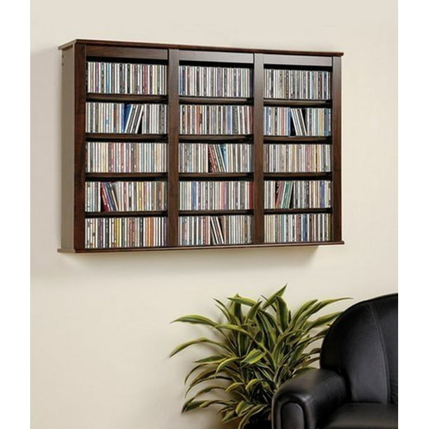 Everett Espresso Wall Mounted Hanging Media Storage Cabinet Cd Dvd Rack Com - Dvd Wall Storage Everett Espresso Wall Mounted Hanging Media Storage Cabinet Cd Dvd Rack Com - Dvd Wall Storage