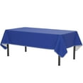 thumbnail image 2 of Exquisite Blue Stain-Resistant Vinyl Tablecloth with Flannel Backing Plastic Tablecloth - 54 x 108 Inch, 2 of 9
