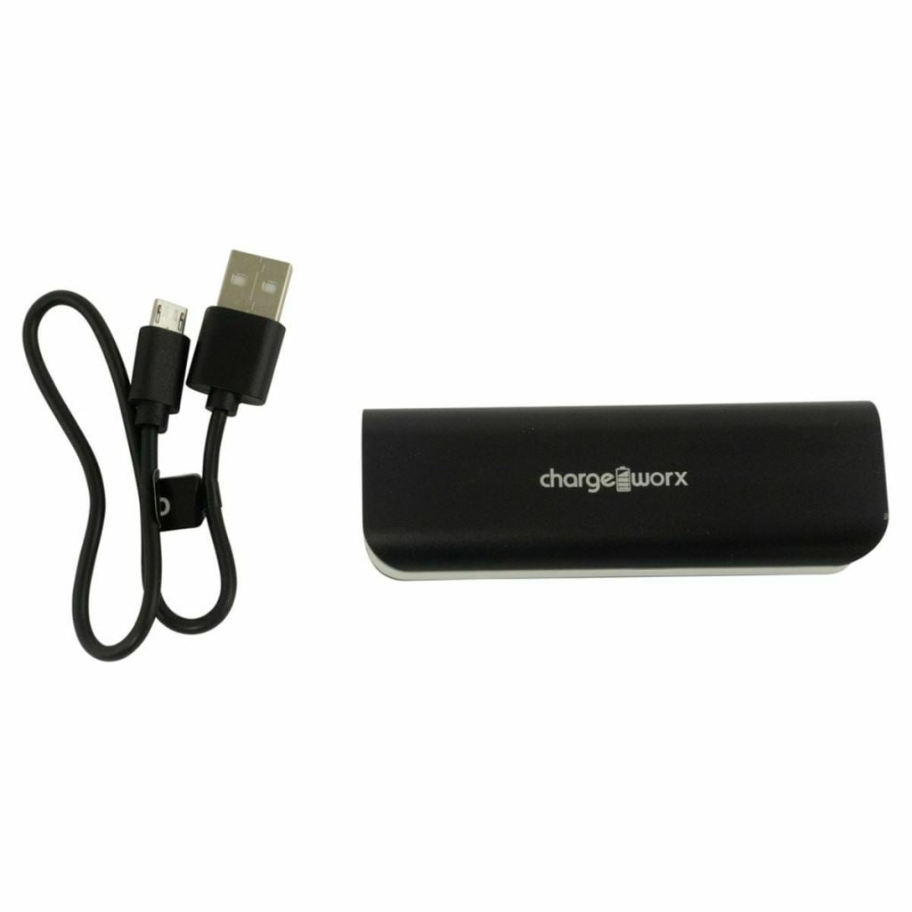 Chargeworx 2000mAh Portable Power Bank for Mobile Devices, Lasts Up to