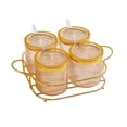 thumbnail image 3 of Recipiente para condimentos con soporte, dispensador de condimentos para suministros de cocina rejilla marrón 4, 3 of 9