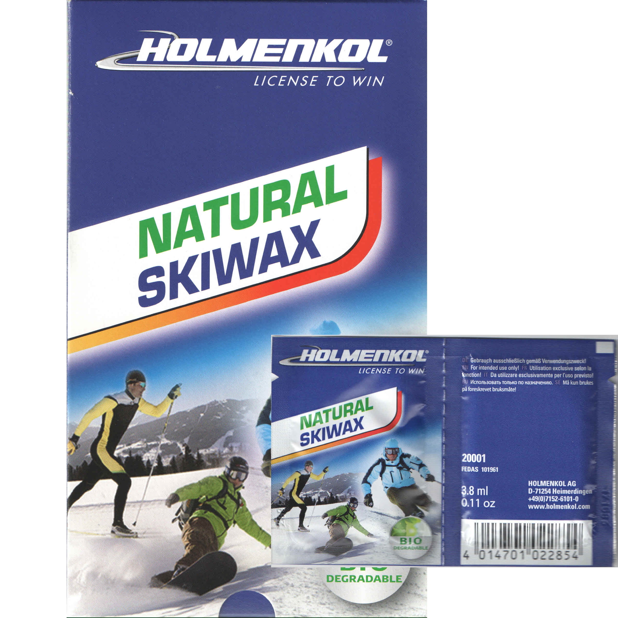 Holmenkol Natural Ski Wax Paste 50 Sample Packs 3.8mL each H20001 by