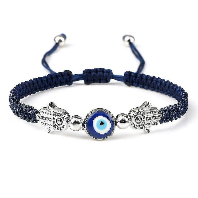 Evil Eye Braided Bracelet Lucky Red Black Color Thread Couple Chain Handmade