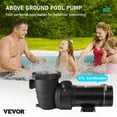 thumbnail image 2 of Bomba de piscina VEVOR 1.5HP 115V 1100W 5280 GPH, 2 of 5