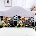 thumbnail image 3 of Colecciones de cama Patrón de monopatín Patrón de artículos de casa Fibra de poliéster Fibra multicolor Conjunto para jóvenes adultos edredón l 3 piezas Inevent HA012079-09, 3 of 7