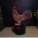 thumbnail image 5 of Gallo Luz Nocturna 3d Pollo Lámpara 3d Animal Lámpara De Mesa Led Interruptor Táctil Colorido Iluminación Para Dormir Del Bebé Para El Hogar Decorremote Control, 5 of 5