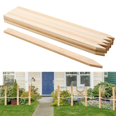 VEVOR Wooden Garden Stakes, 25 Pcs 36 x 0.5 x1.5 in Survey Grading Stakes, Garden Ground Stake with Sharp Point, Fir Wood Plant Support Stake, Sign Posts for Silt Fence Backyard Boundaries Baselines