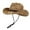 Khaki, variant on Summer Outdoor Casual Holiday Panama Style Shade Straw Hat Sun Hat,Beige