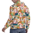 thumbnail image 6 of Picia Retro Summer Stamp Pattern Casual Men's Hoodie - Lightweight Hooded Sweatshirt with Kangaroo Pocket, Comfortable Pullover for Everyday, Travel-Medium, 6 of 7