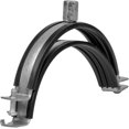 thumbnail image 1 of shiyou-6.3" Inch Galvanized Pipe Hanger with Rubber - Conduit Mounting Clamp - PVC Tube Brackets - Metal Pipe Clamps - Tube Wall Mounting Bracket Clamp - Rigid Conduit Holder - 6.3in Pipe Clamp, 1 of 4