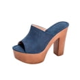 thumbnail image 2 of Verano nuevo estilo boca de pescado zapatillas Sexy tacones gruesos moda tacones altos mujeres Wmkox8yii  hj789, 2 of 8