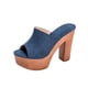 thumbnail image 2 of Verano nuevo estilo boca de pescado zapatillas Sexy tacones gruesos moda tacones altos mujeres Wmkox8yii  hj789, 2 of 8
