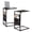 Black, variant on SolidPal Set of 2 C Shaped Side Table, Wood Couch TV Tray Slide Under Sofa for Living Room Bedroom Snack Storage