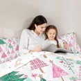 thumbnail image 6 of Castle Fairy Girls Christmas Tree 2pcs Bedding Comforter Set,Geometric Plaid Twin Comforter Sets,Festival Xmas Breathable Bedding Set,Super Cozy Room Decor, 6 of 9